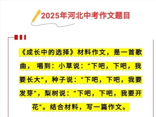 2025河北中考作文怎么写？