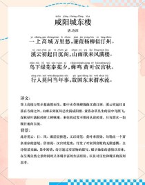 中考古诗含咸阳城东楼吗？