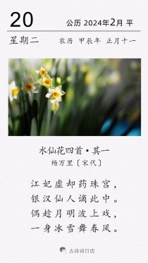 形容水仙花的古诗句