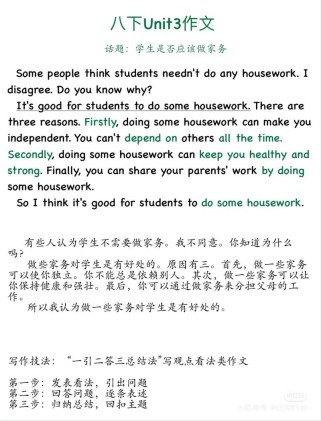 八年级下册英语作文题目