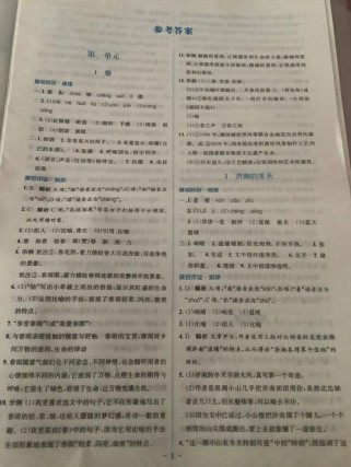 7年级语文补充习题答案哪里能找到？