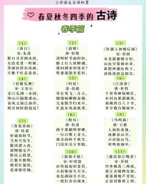 古诗词如何描摹四季之美？