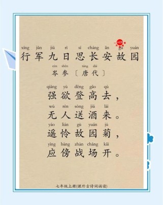 初一上册必背古诗词有哪些？