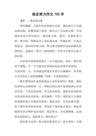 我在努力(作文