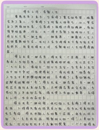 成败之间作文600字