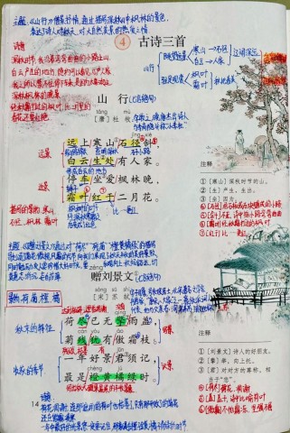 三首古诗如何归纳内容？