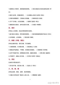 2025中考常考古诗词有哪些？