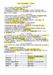 九年级上册历史知识点有哪些核心考点？