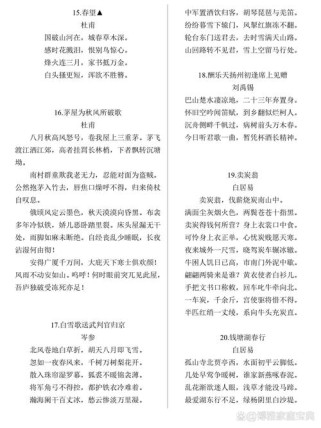 中考古诗文默写，哪些诗句常考？