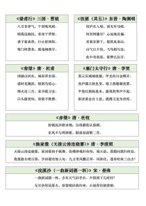 语文知识八年级上册古诗