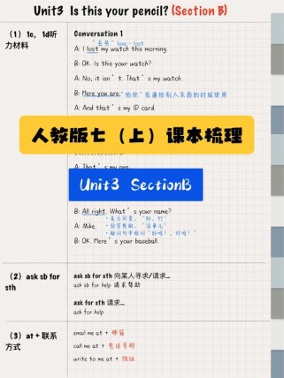 七年级上册英语3单元核心考点有哪些？