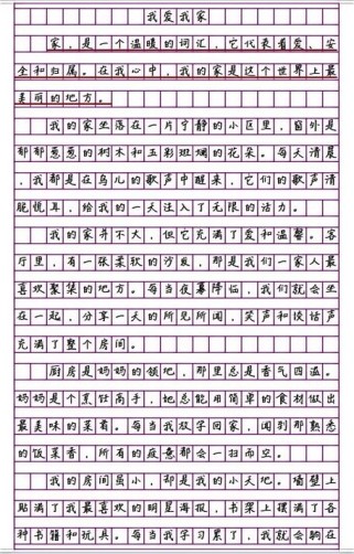 作文 我爱我家500字