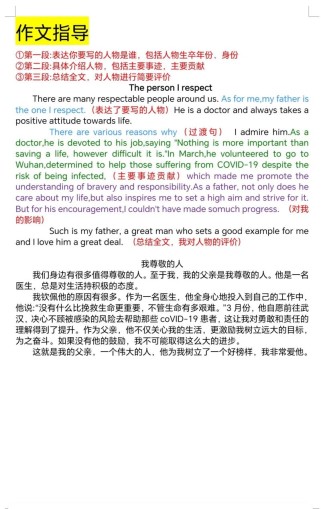 人物描述英语作文怎么写？