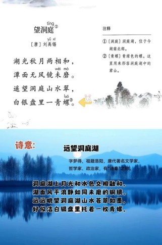 饮湖上初晴后望洞庭古诗写了啥？