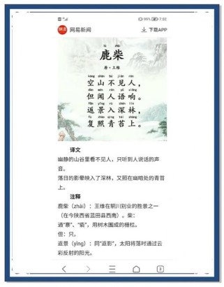 鹿柴古诗如何描绘山中幽静景象？