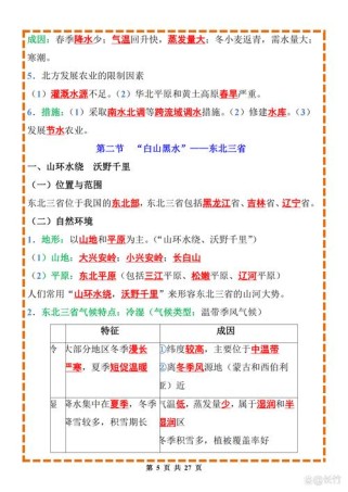 八年级下册人教版地理知识点