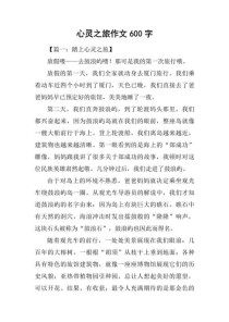 体现心灵的作文600字
