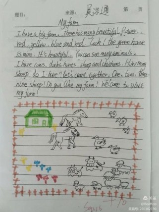 on the farm 英语作文