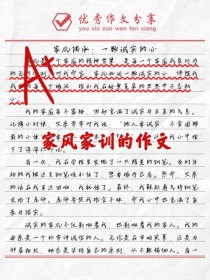 我家的家风家训作文