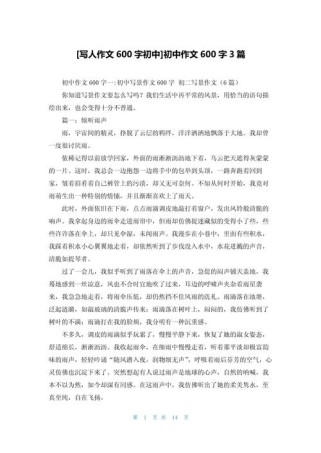 人在初三 作文600字