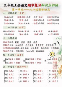 三年级语文复习资料如何高效使用？