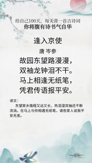 逢入京使古诗答案何解？