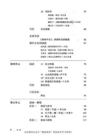 人教版九年级上册语文目录有哪些必学篇目？