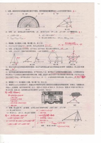 七年级数学上册期中答案哪里找？
