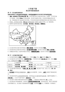 八年级下册地理复习题重点难点有哪些？