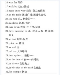 人教版八下英语短语有哪些重点？