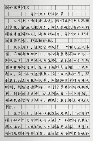 每一个站点都有风景的作文