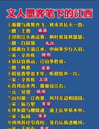 2012江西中考古诗词考了哪些内容？