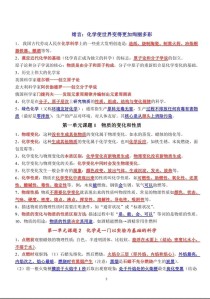 九年级上册化学知识点总结人教版重点难点是什么？