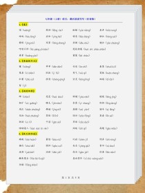 七年级上册语文书读读写写有哪些重点？