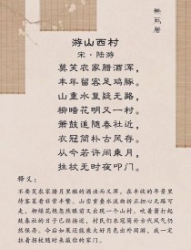 游山西村中心思想究竟是什么？