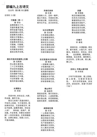 山西九上古诗文阅读考点有哪些？