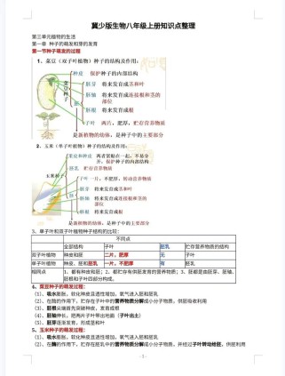 八年级上册生物期中知识点有哪些重点？