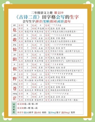 二年级会意字有哪些字