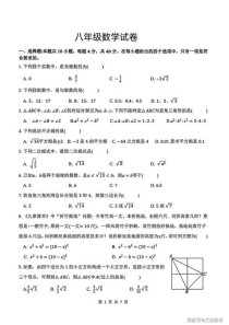 八年级上学期数学试卷重点难点解析？