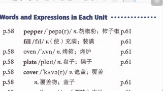 七年级上册第八单元单词有哪些？