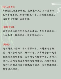 初雪赏梅古诗文阅读答案何在？