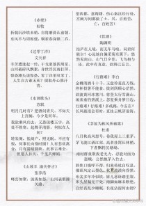 中考语文古诗推荐背诵