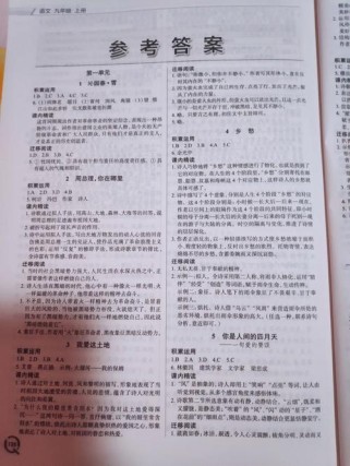 九年级人教版课本答案哪里能找到？