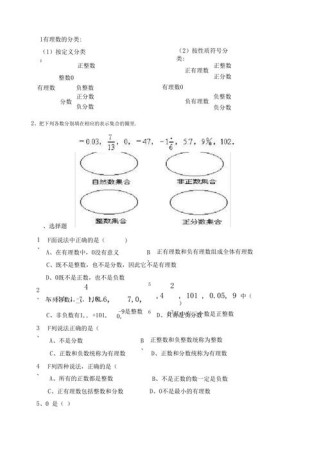七年级有理数分类题有哪些易错点？