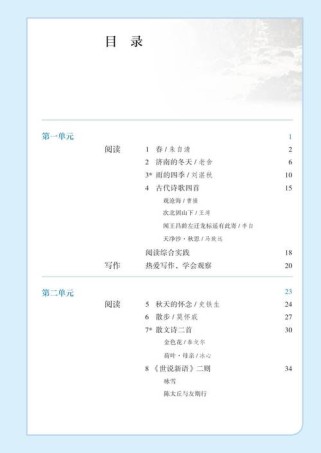 人教版七年级语文上册目录有哪些重点篇目？