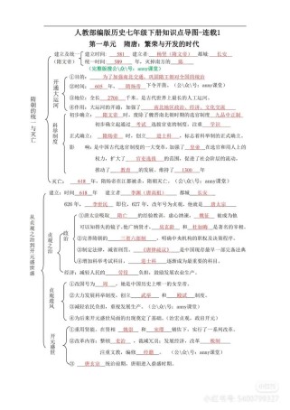 七年级上册历史复习重点有哪些？