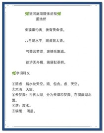 望洞庭湖古诗如何化散文？