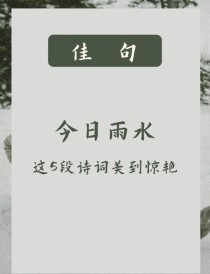 适合下雨天发的古诗句