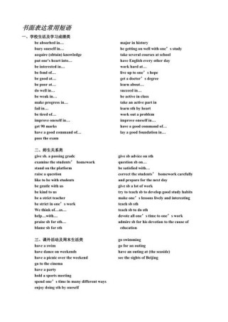 中考英语作文短语有哪些高分秘诀？