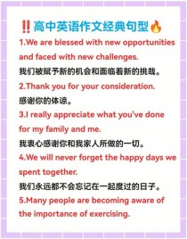 高考英语作文高分句型